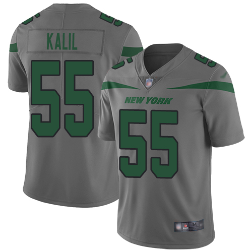 New York Jets Limited Gray Men Ryan Kalil Jersey NFL Football #55 Inverted Legend->youth nfl jersey->Youth Jersey